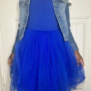 Blue Tulle Skirt